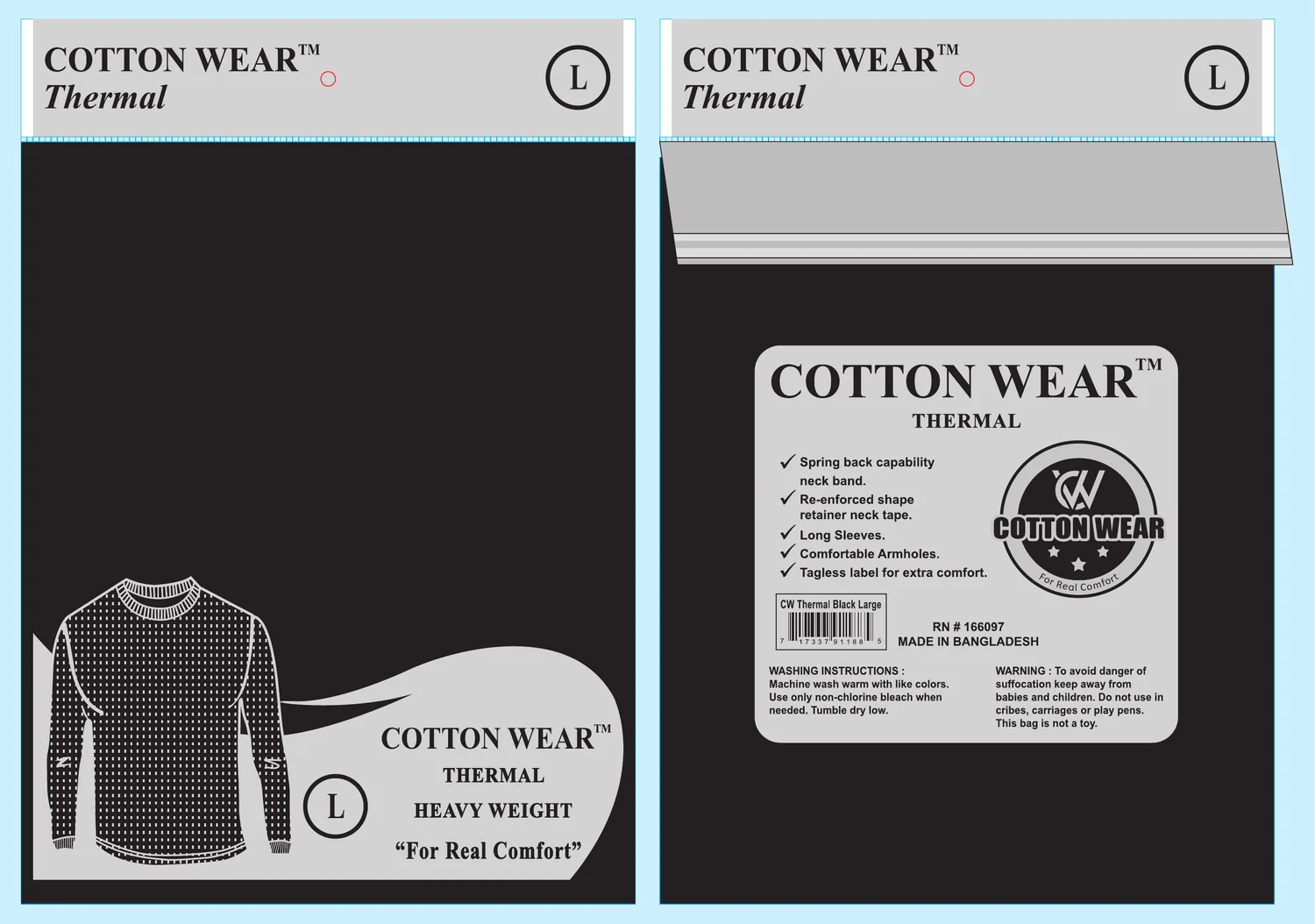 Thermal black packaging