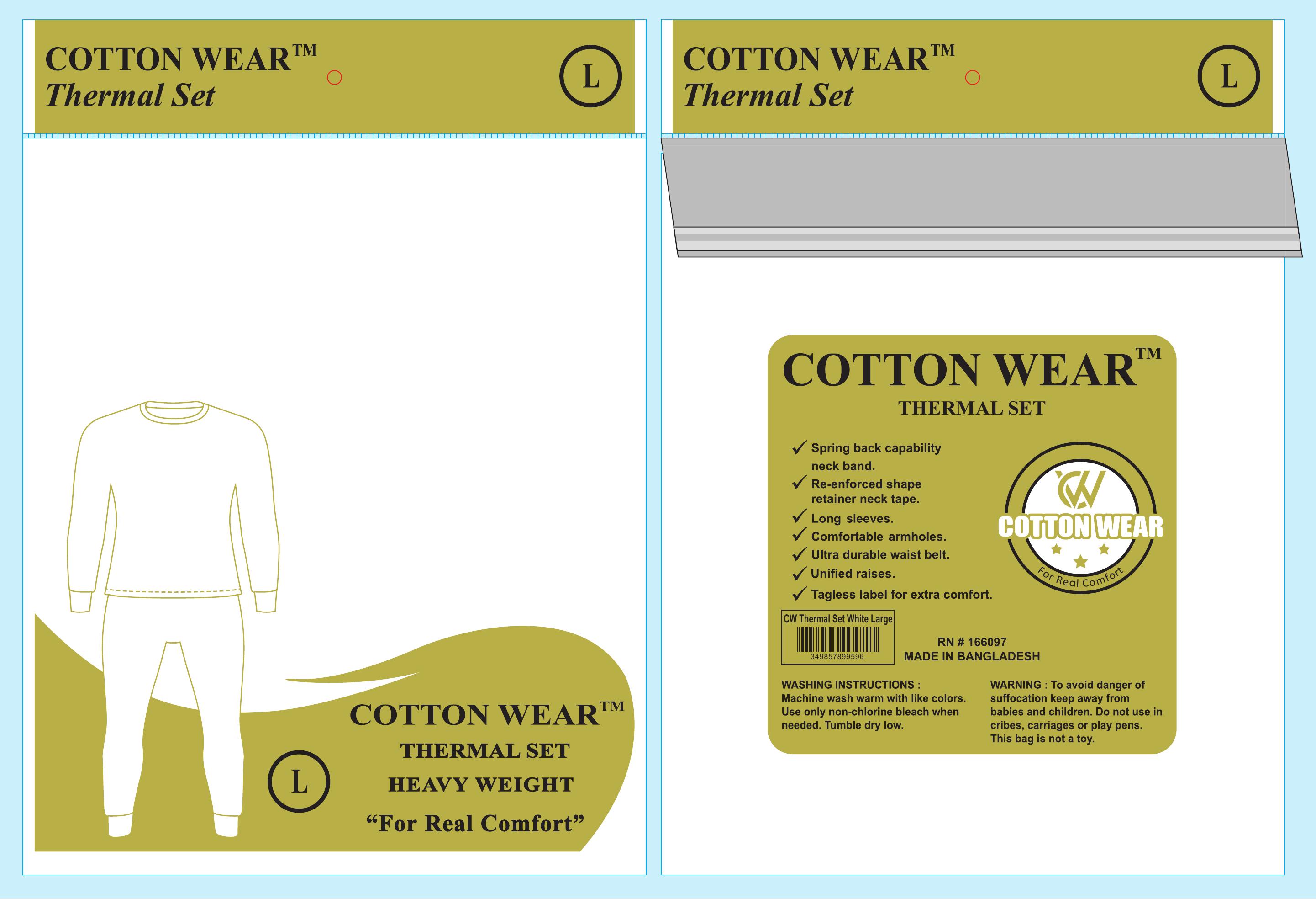 Thermal set packaging