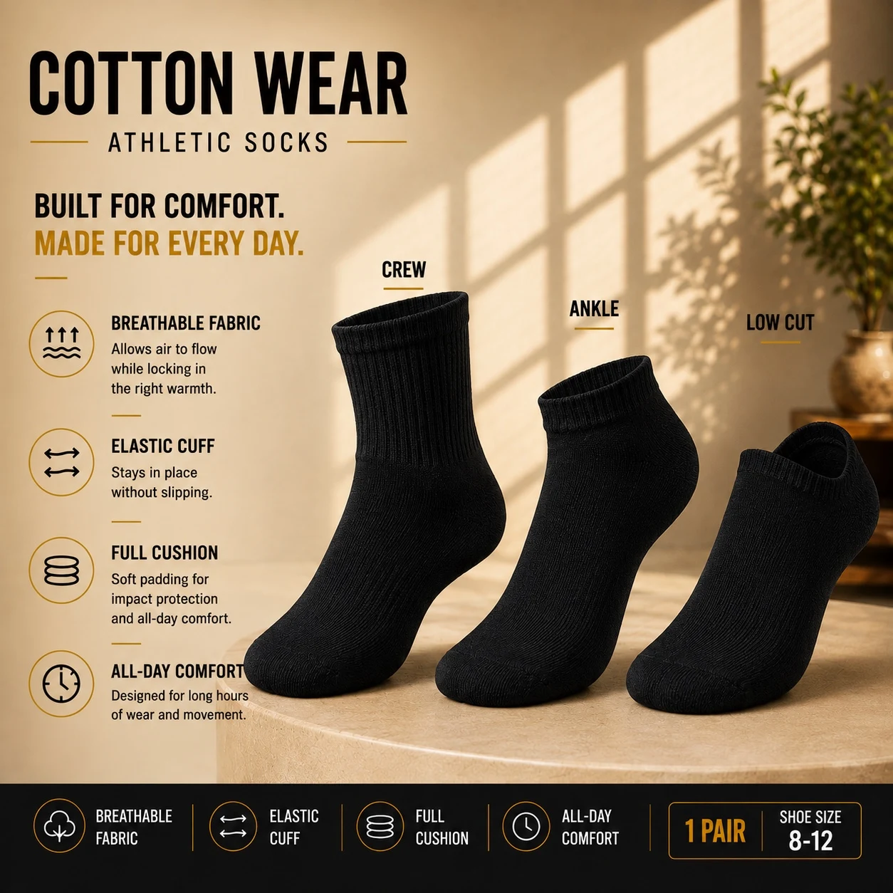Athletic socks